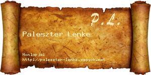 Paleszter Lenke névjegykártya